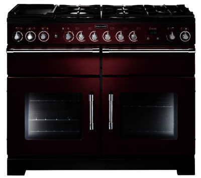 RANGEMASTER  Excel 110 Dual Fuel Range Cooker - Cranberry & Chrome